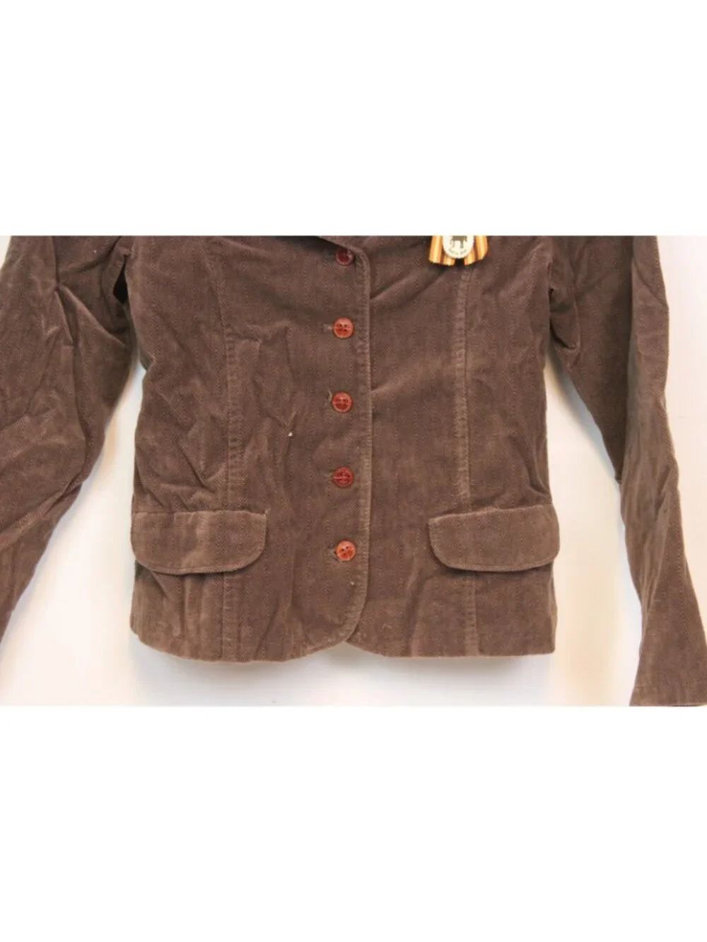 2007 Gymboree Equestrian Club Herringbone Velveteen Blazer sz 9 Show Horse Bow